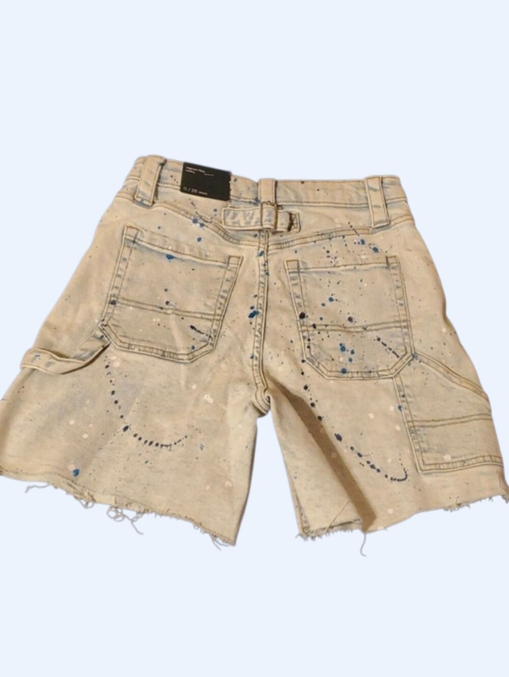 Wild Fable Shorts Womens Size 0 Light Blue Splatter Paint Denim Shorts Carpenter